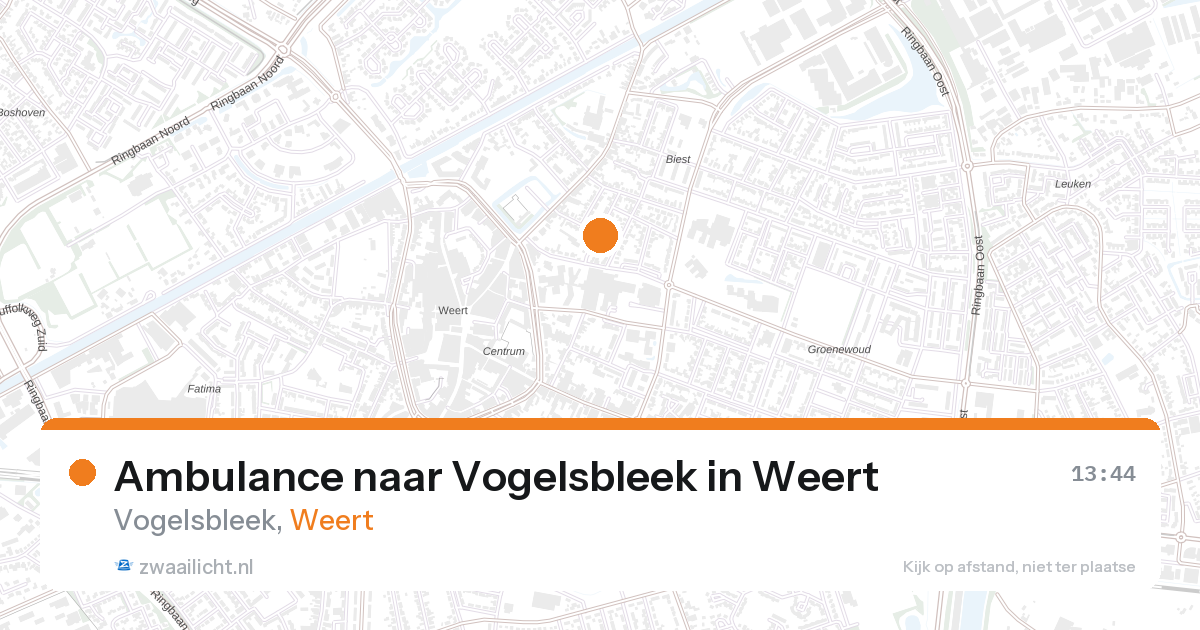 Ambulance naar Vogelsbleek in Weert — 28 aug 2026