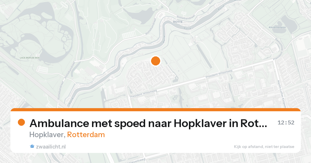 Ambulance met spoed naar Hopklaver in Rotterdam — 18 aug 2026