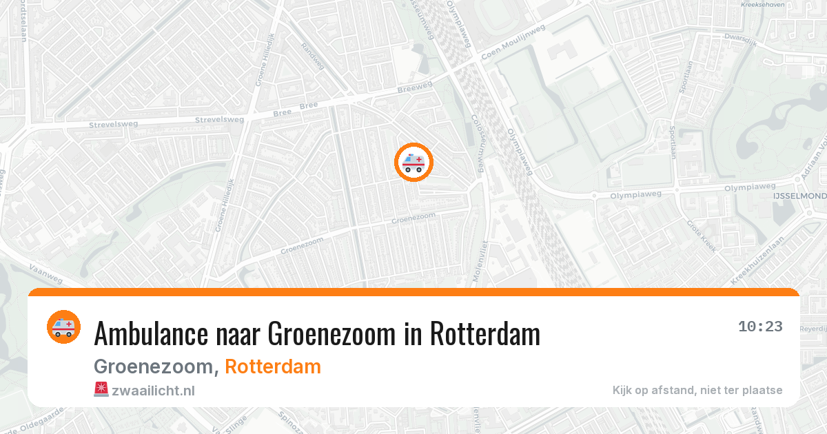 Ambulance naar Groenezoom in Rotterdam — 1 aug 2026