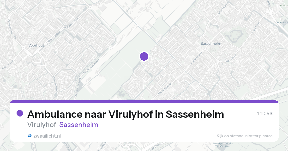 Ambulance naar Virulyhof in Sassenheim — 18 aug 2026