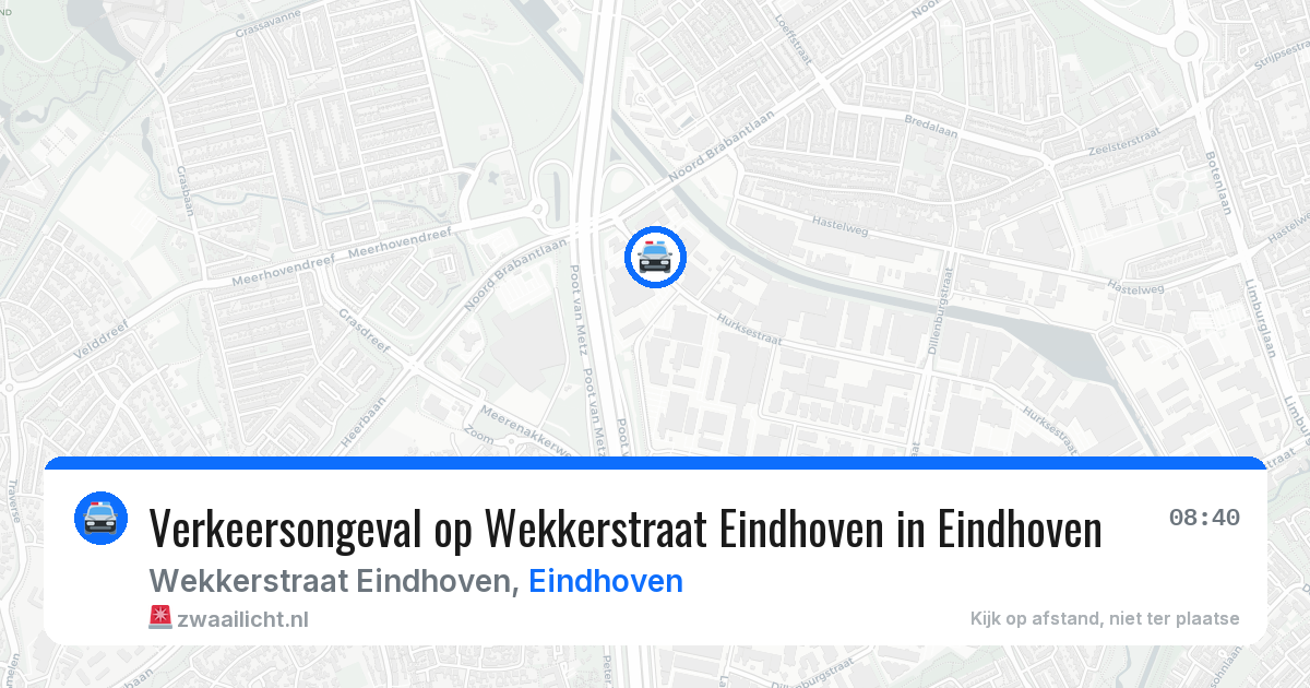 Verkeersongeval op Wekkerstraat Eindhoven in Eindhoven — 16 jul 2026