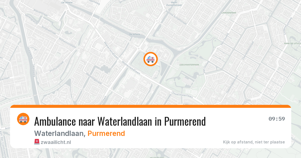 Ambulance naar Waterlandlaan in Purmerend — 30 jan 2026