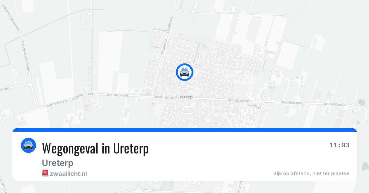 Wegongeval in Ureterp — 2 aug 2026