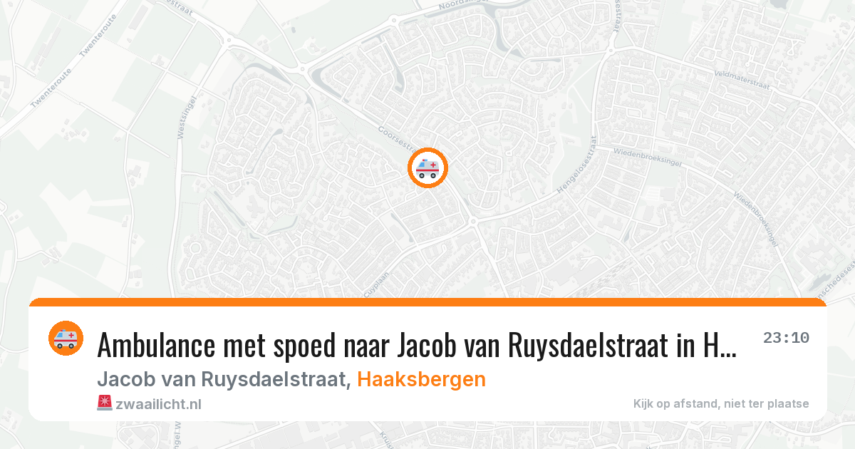 Ambulance met spoed naar Jacob van Ruysdaelstraat in Haaksbergen — 28 mei 2026