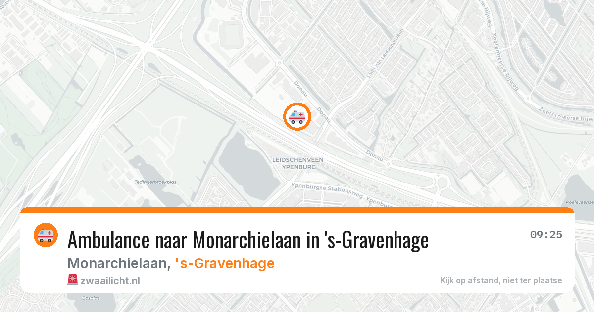 Ambulance naar Monarchielaan in 's-Gravenhage — 9 jul 2026