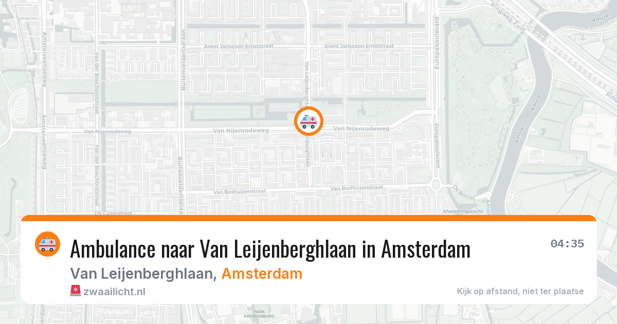 Ambulance naar Van Leijenberghlaan in Amsterdam — 30 mrt 2026