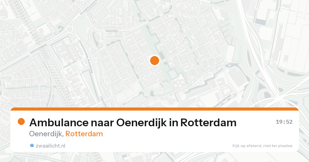 Ambulance naar Oenerdijk in Rotterdam — 24 aug 2026