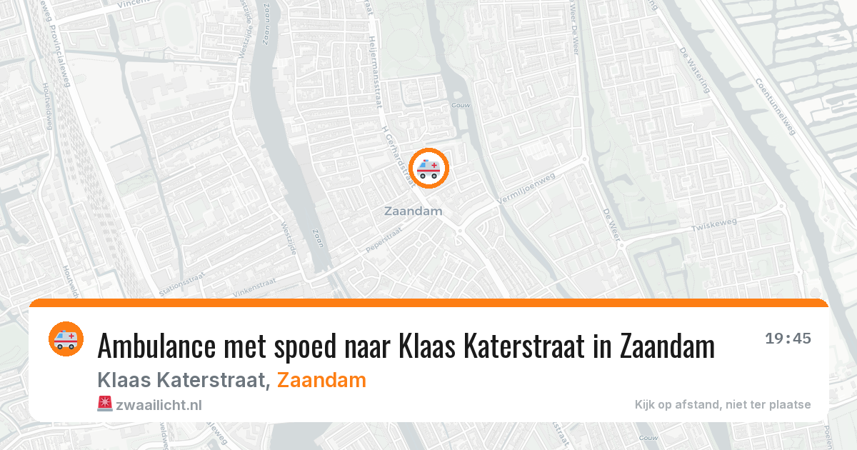 Ambulance met spoed naar Klaas Katerstraat in Zaandam — 6 jul 2026