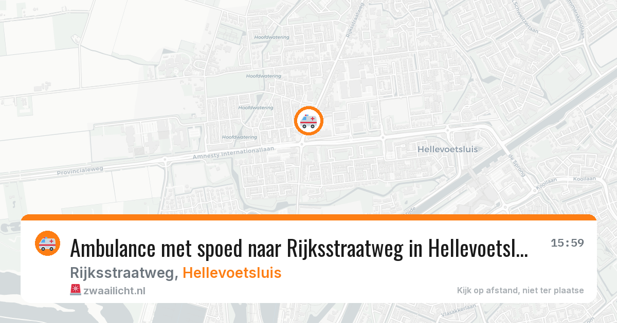 Ambulance met spoed naar Rijksstraatweg in Hellevoetsluis — 17 jun 2026