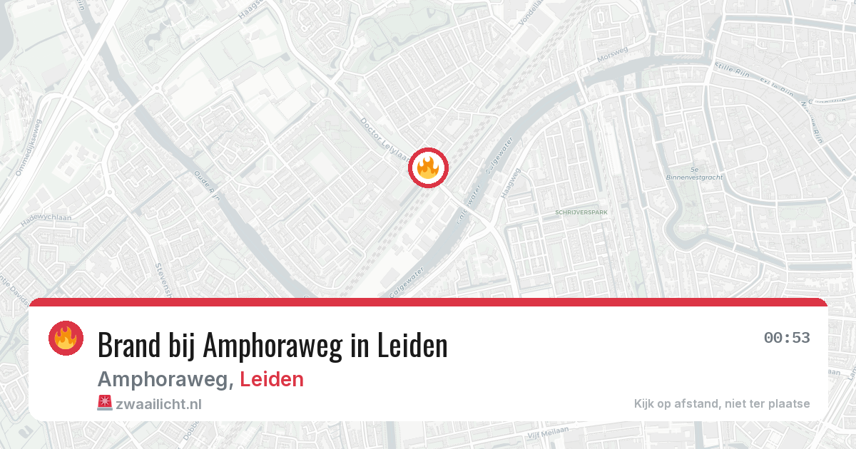 Brand bij Amphoraweg in Leiden — 16 jan 2026