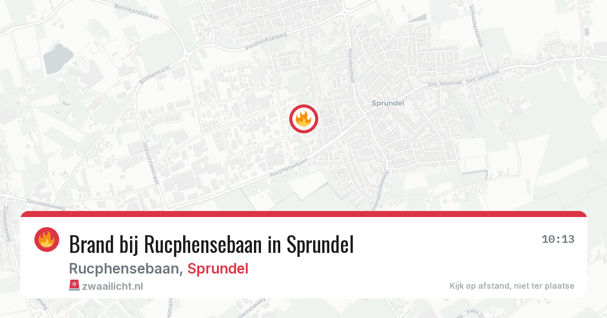 Brand bij Rucphensebaan in Sprundel — 14 aug 2026