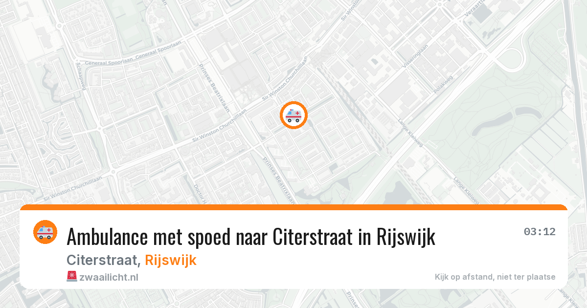 Ambulance met spoed naar Citerstraat in Rijswijk — 3 aug 2026