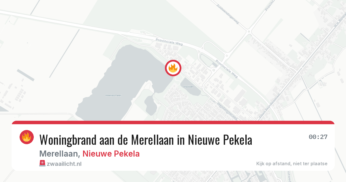 Woningbrand aan de Merellaan in Nieuwe Pekela — 20 feb 2026