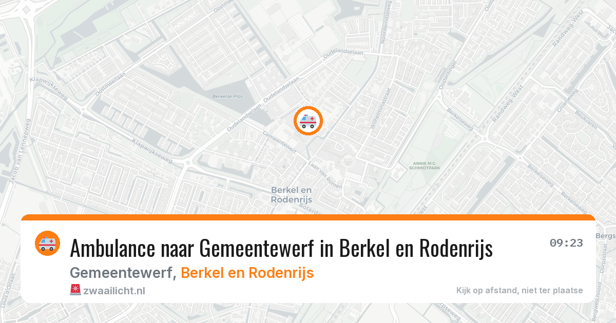 Ambulance naar Gemeentewerf in Berkel en Rodenrijs — 28 mrt 2026