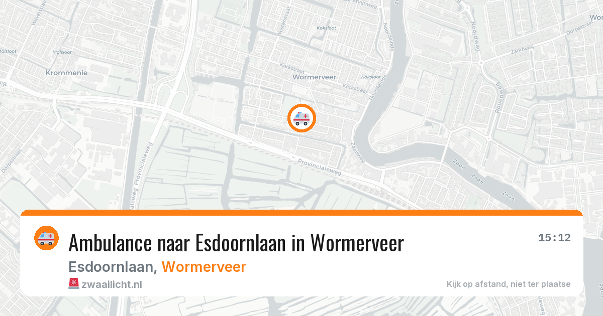 Ambulance naar Esdoornlaan in Wormerveer — 19 jun 2026