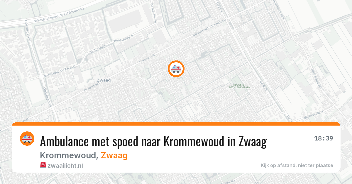 Ambulance met spoed naar Krommewoud in Zwaag — 24 jan 2026