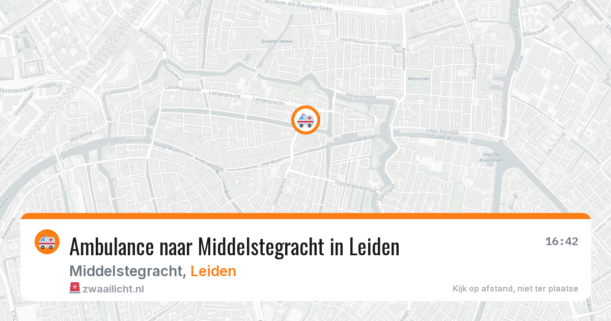 Ambulance naar Middelstegracht in Leiden — 22 jun 2026