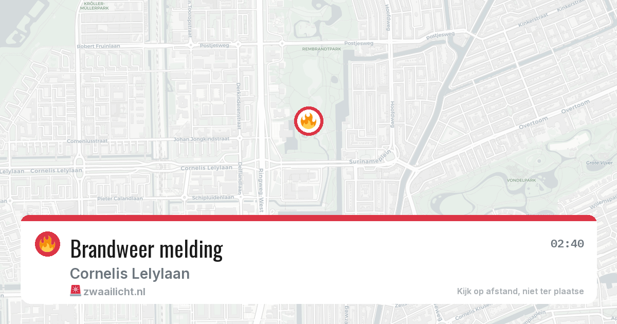 Brandweer melding — 18 apr 2026