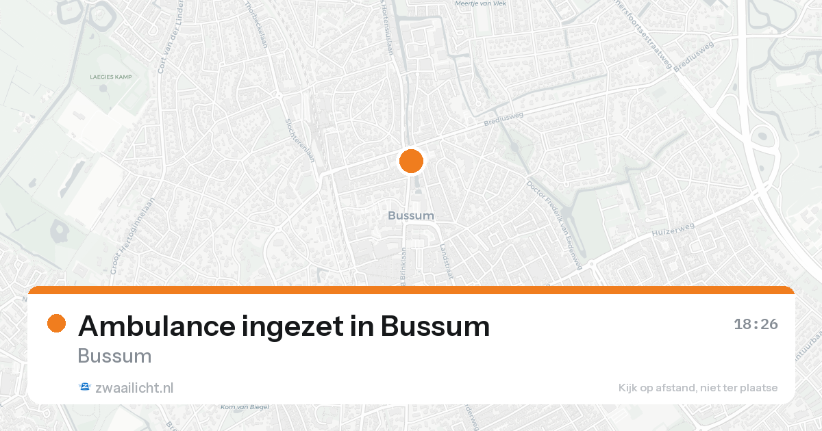Ambulance ingezet in Bussum — 30 jan 2026