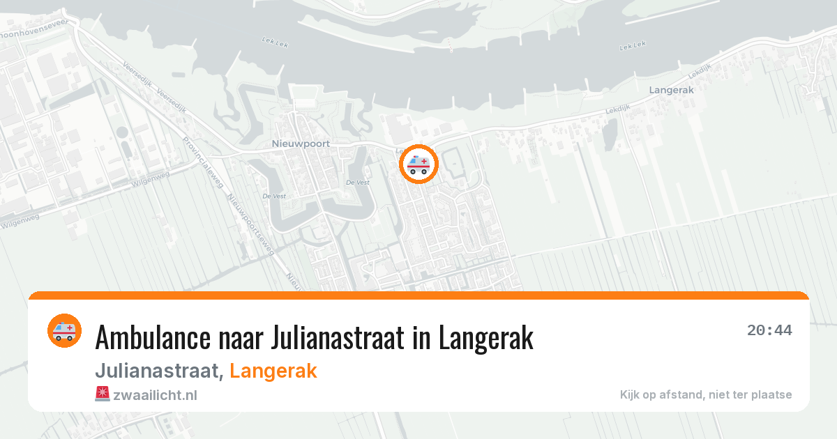 Ambulance naar Julianastraat in Langerak — 13 aug 2026