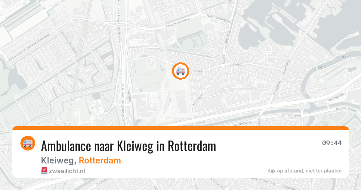 Ambulance naar Kleiweg in Rotterdam — 31 jul 2026