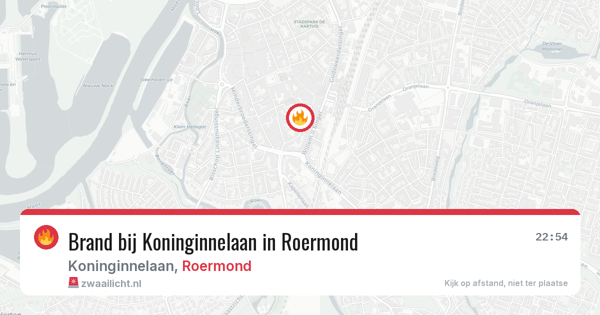 Brand bij Koninginnelaan in Roermond — 19 jun 2026