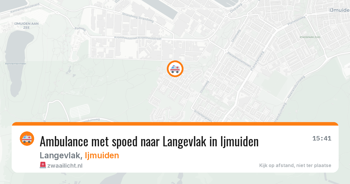 Ambulance met spoed naar Langevlak in Ijmuiden — 5 mei 2026