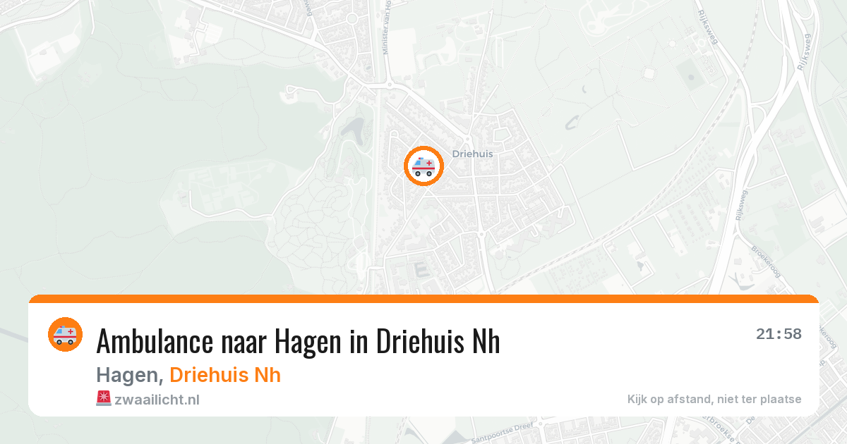 Ambulance naar Hagen in Driehuis Nh — 11 aug 2026
