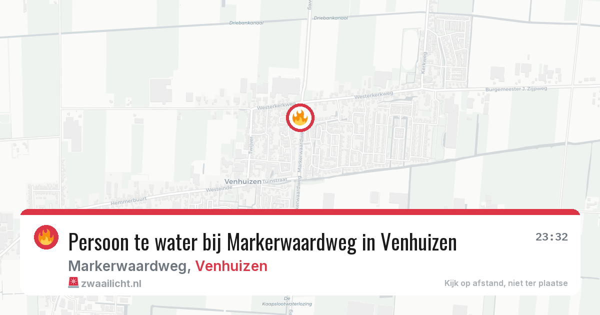 Persoon te water bij Markerwaardweg in Venhuizen — 24 mei 2026