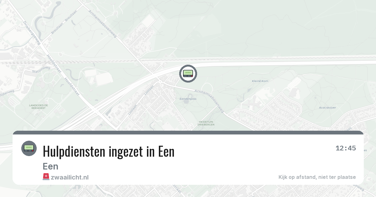 Hulpdiensten ingezet in Een — 29 jan 2026 | 🚨 Zwaailicht.nl