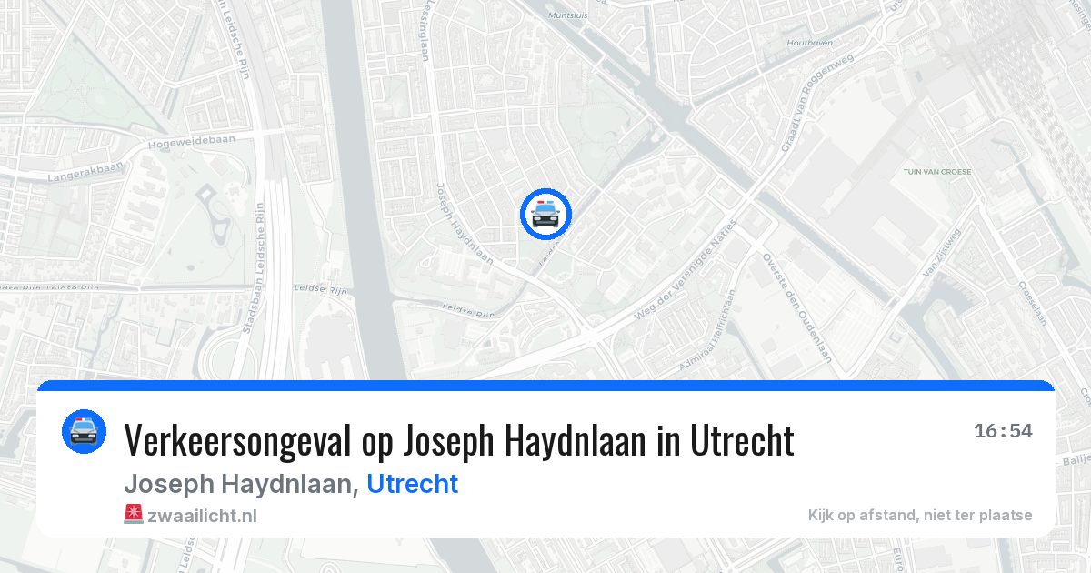Verkeersongeval op Joseph Haydnlaan in Utrecht — 1 jul 2026