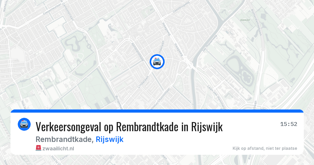 Verkeersongeval op Rembrandtkade in Rijswijk — 31 mrt 2026
