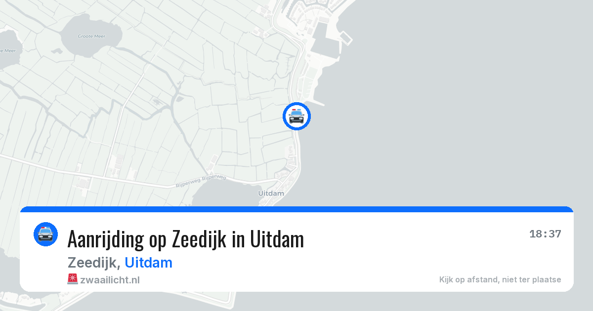 Aanrijding op Zeedijk in Uitdam — 28 mrt 2026