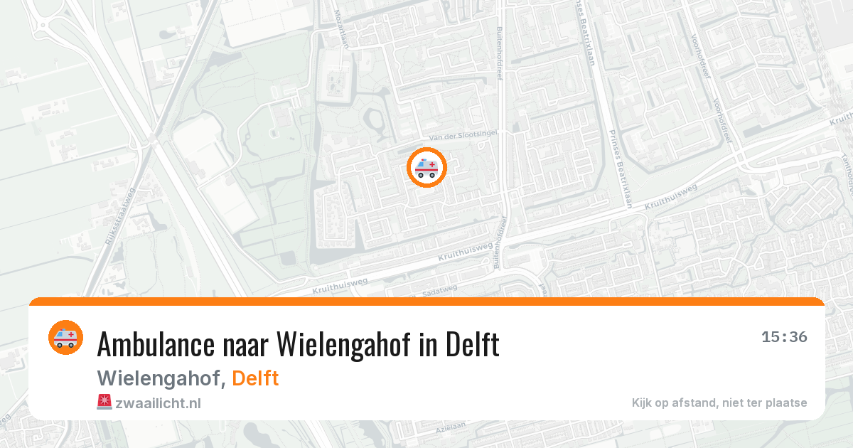 Ambulance naar Wielengahof in Delft — 4 aug 2026