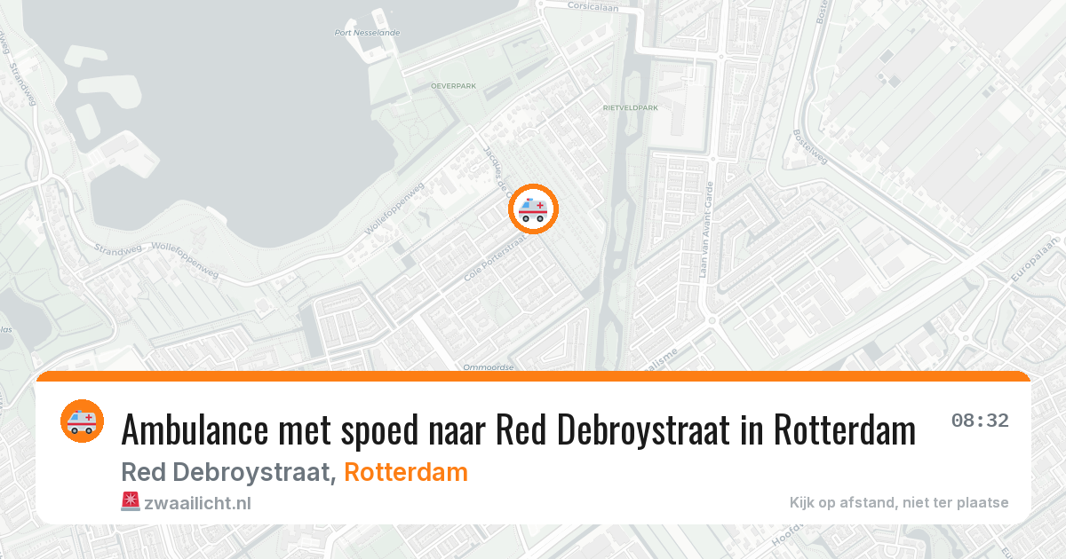 Ambulance met spoed naar Red Debroystraat in Rotterdam — 2 jul 2026