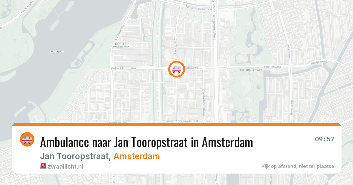 Ambulance naar Jan Tooropstraat in Amsterdam — 6 jul 2026
