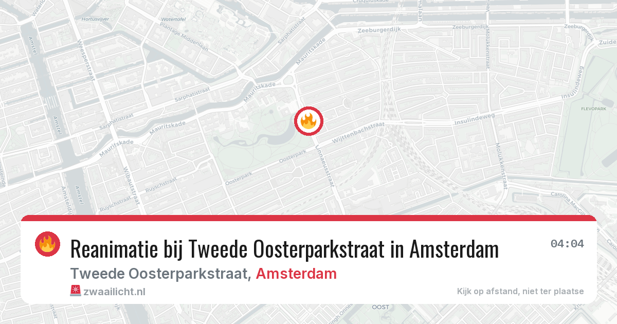 Reanimatie bij Tweede Oosterparkstraat in Amsterdam — 5 apr 2026