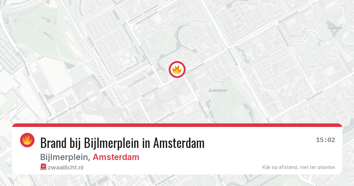 Brand bij Bijlmerplein in Amsterdam — 23 mei 2026