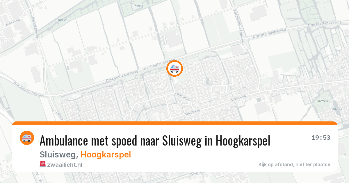 Ambulance met spoed naar Sluisweg in Hoogkarspel — 23 apr 2026