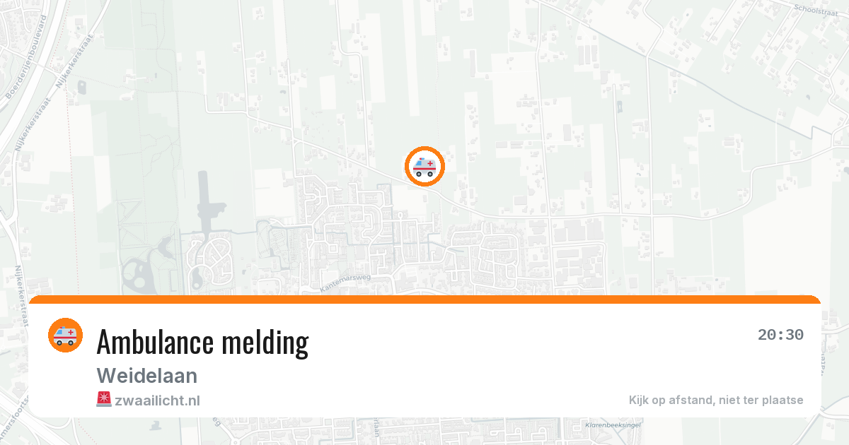 Ambulance melding — 14 jul 2026