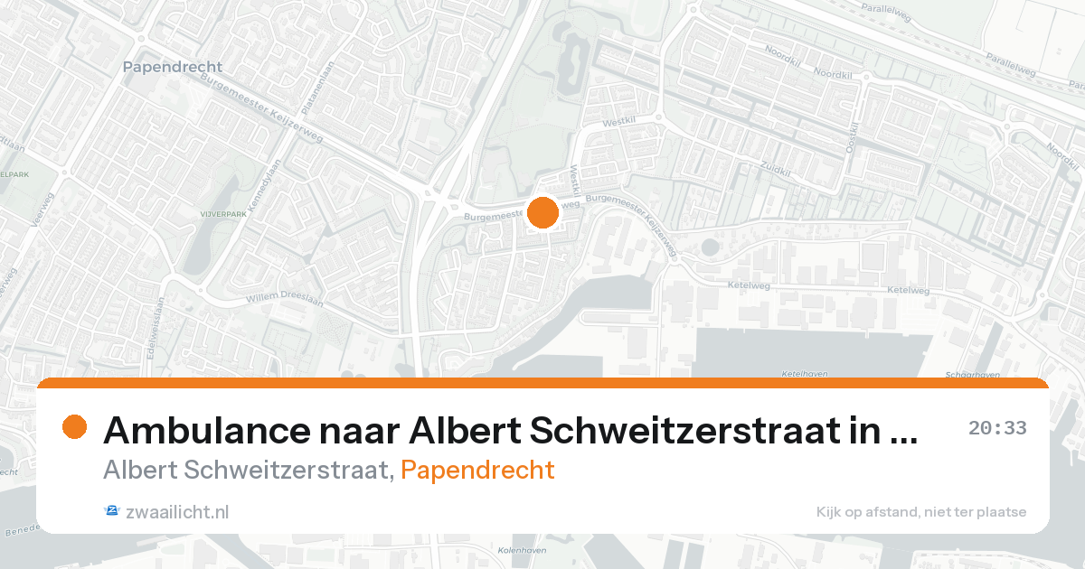 Ambulance naar Albert Schweitzerstraat in Papendrecht — 15 aug 2026