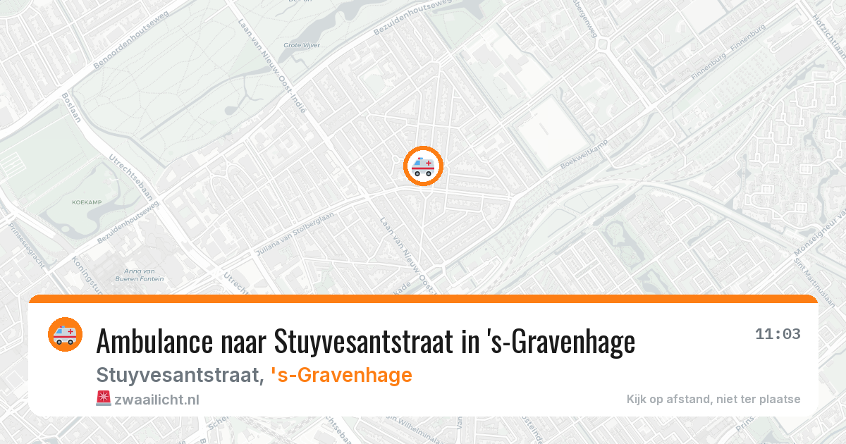 Ambulance naar Stuyvesantstraat in 's-Gravenhage — 25 jun 2026