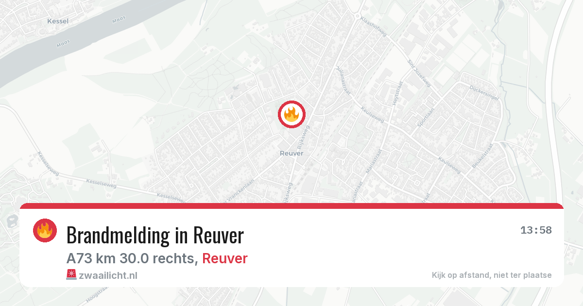 Brandmelding in Reuver — 1 aug 2026