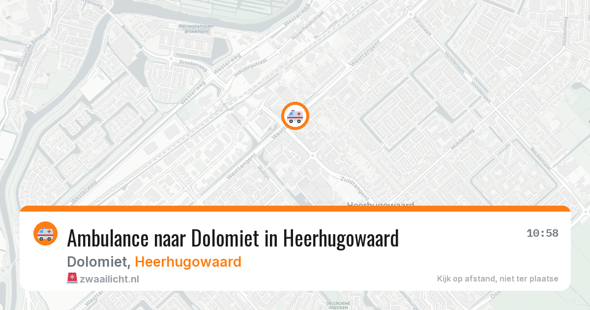 Ambulance naar Dolomiet in Heerhugowaard — 4 jul 2026