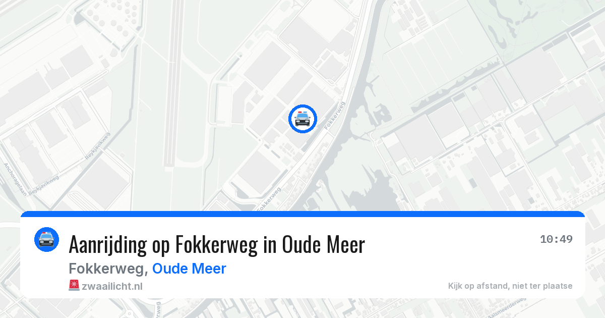 Aanrijding op Fokkerweg in Oude Meer — 4 aug 2026