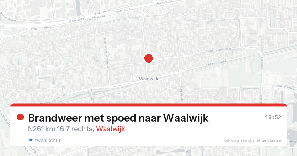 Brandweer met spoed naar Waalwijk — 30 jan 2026 | 🚨 Zwaailicht.nl