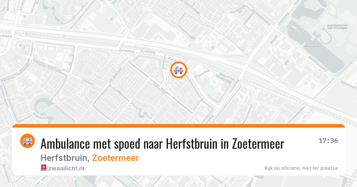 Ambulance met spoed naar Herfstbruin in Zoetermeer — 17 mrt 2026