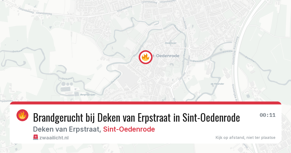 Brandgerucht bij Deken van Erpstraat in Sint-Oedenrode — 18 mrt 2026