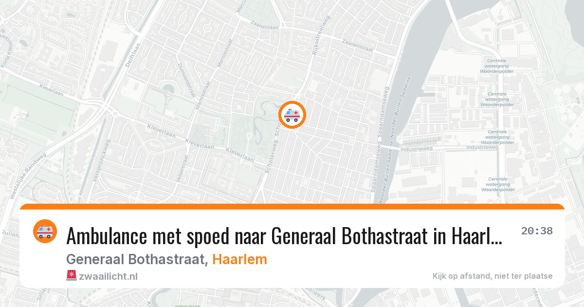 Ambulance met spoed naar Generaal Bothastraat in Haarlem — 29 jul 2026