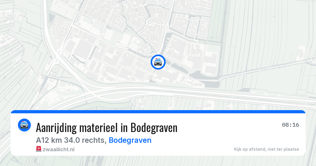 Aanrijding materieel in Bodegraven — 25 mrt 2026